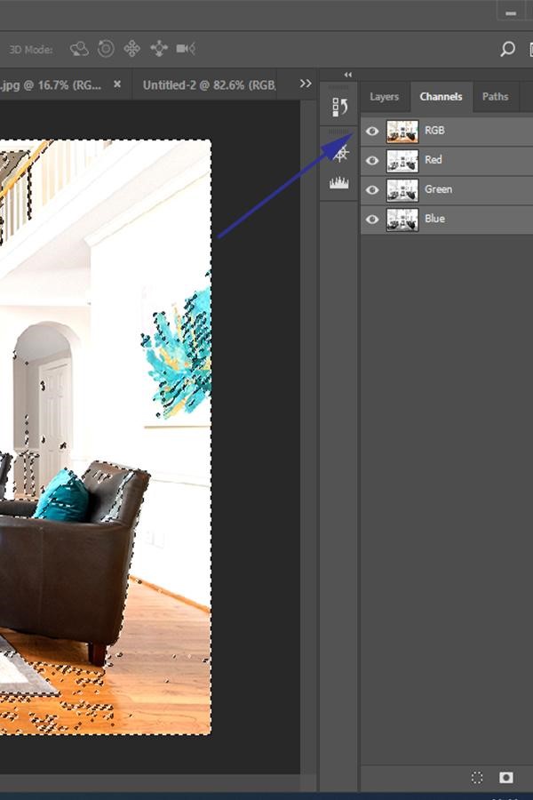 Making a luminosity-based selection in your image in Photoshop