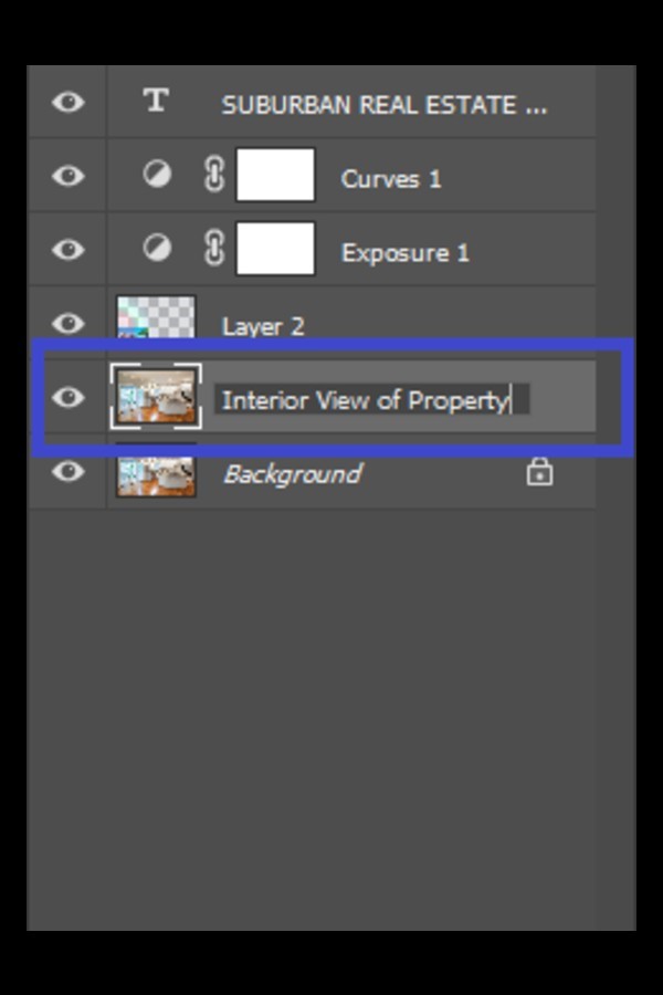 Renaming layers in Photoshop by the Double Click Option