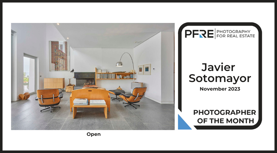 Banner immagine per il vincitore del premio Fotografo del mese PFRE di novembre 2023, Javier Sotomayor, con un'immagine in primo piano della sua foto vincitrice intitolata "Open"